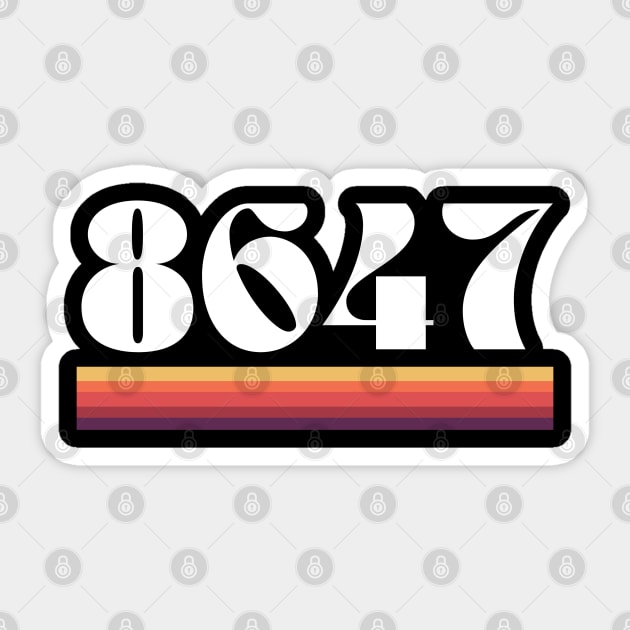 8647 Sticker by Creatifly Graphic Tees